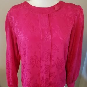 Vintage Jaclyn Smith Vintage Pink Blouse Size 6